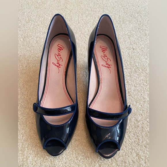 Miss Sixty Women's Navy Peep Toe Shoes - Picture 1 of 6
